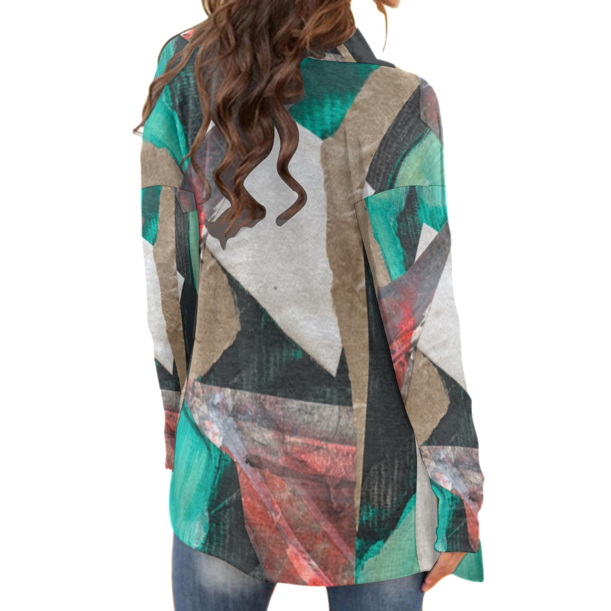 All-Over Print Women's Cardigan With Long Sleeve