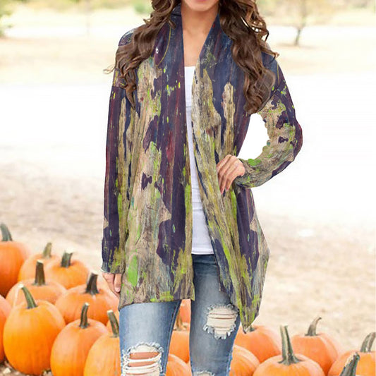 All-Over Print Women's Cardigan With Long Sleeve