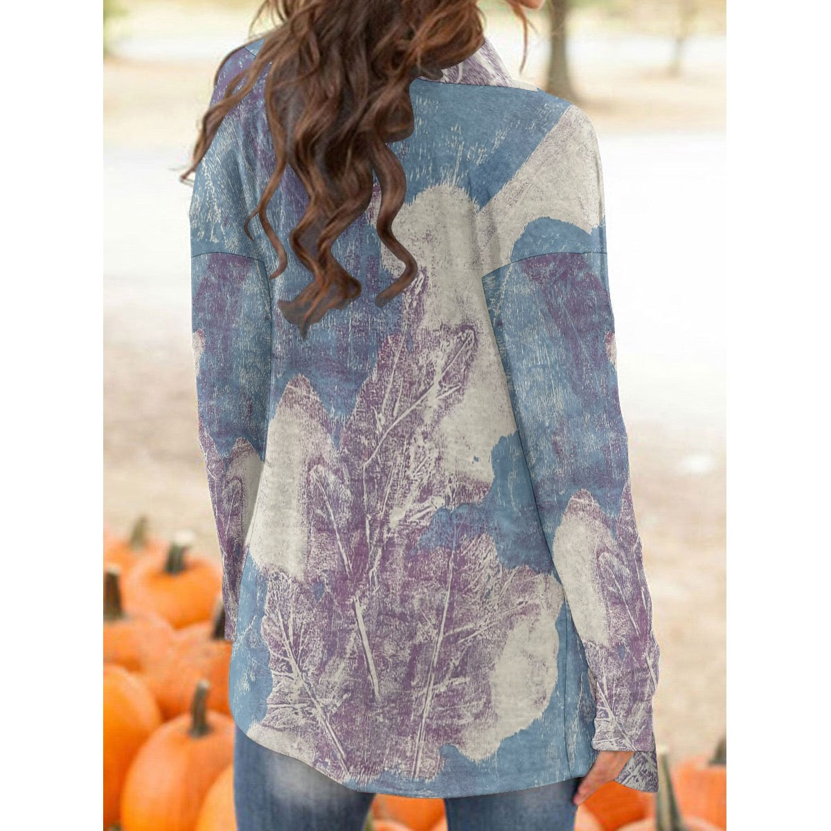 All-Over Print Women's Cardigan With Long Sleeve