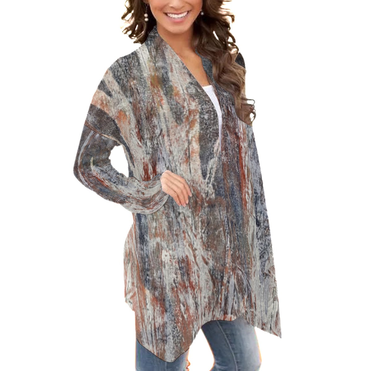 All-Over Print Women's Cardigan With Long Sleeve