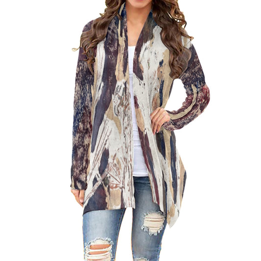 All-Over Print Women's Cardigan With Long Sleeve