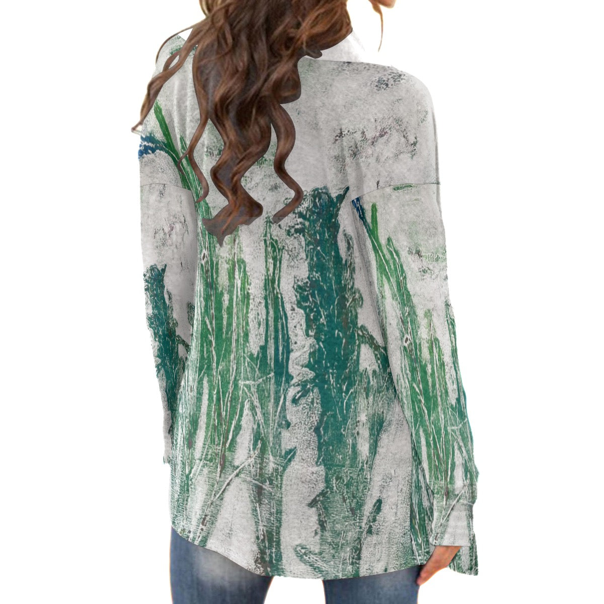 All-Over Print Women's Cardigan With Long Sleeve