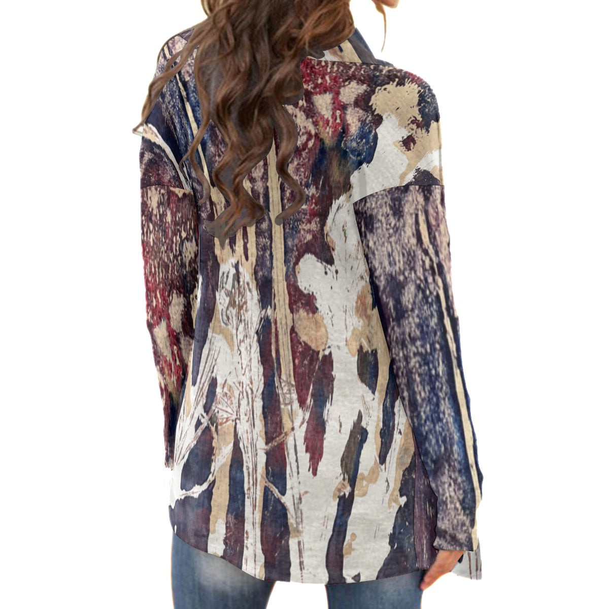 All-Over Print Women's Cardigan With Long Sleeve