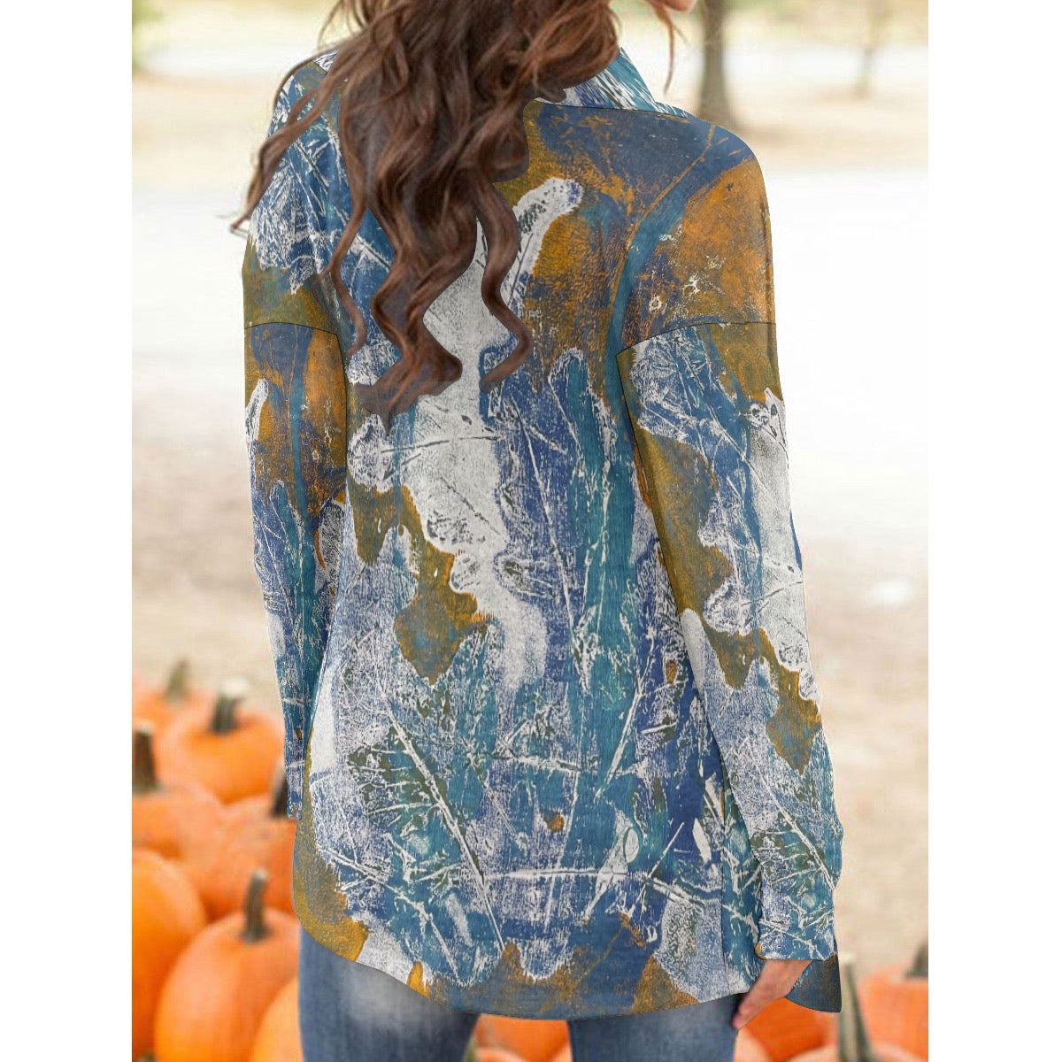 All-Over Print Women's Cardigan With Long Sleeve