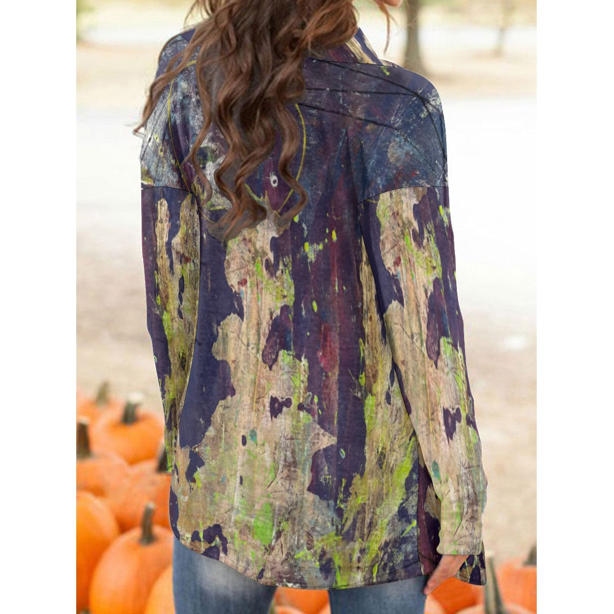 All-Over Print Women's Cardigan With Long Sleeve