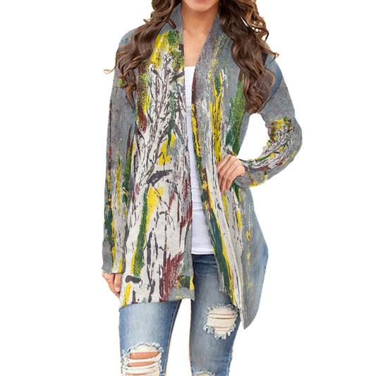 All-Over Print Women's Cardigan With Long Sleeve