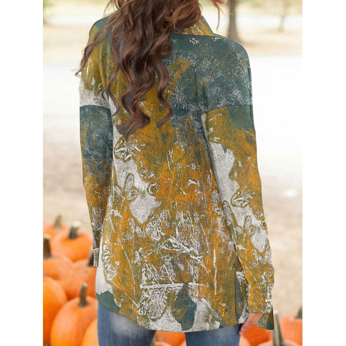 All-Over Print Women's Cardigan With Long Sleeve