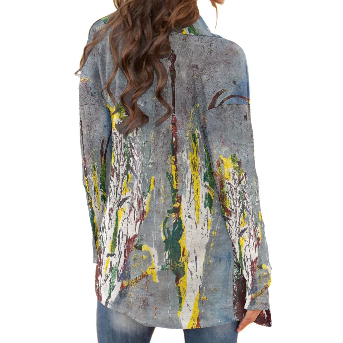 All-Over Print Women's Cardigan With Long Sleeve