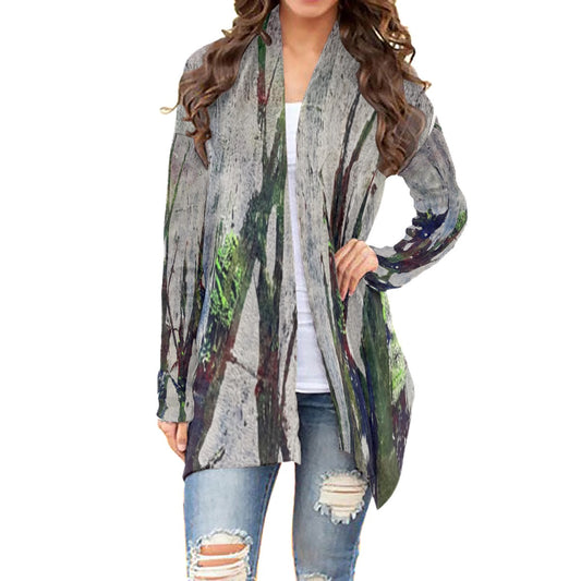 All-Over Print Women's Cardigan With Long Sleeve